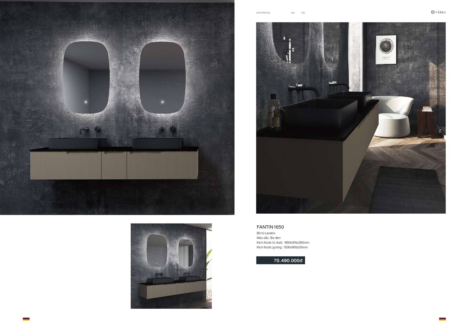 Thiết bị vệ sinh MUHLER Catalogue và Bảng giá mới nhất /Page 97